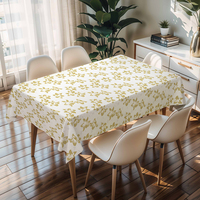 Nappe imprimée RNPT vintage rectangulaire, couverture de table en PVC pour la décoration de fêtes à domicile