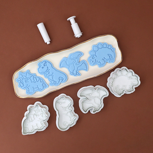 <span class=keywords><strong>Emporte</strong></span>-pièces multifonctionnels en plastique écologique de la série Dinosaures, personnalisables, outil de pâtisserie <span class=keywords><strong>3D</strong></span> pour usage domestique - Product Image 4