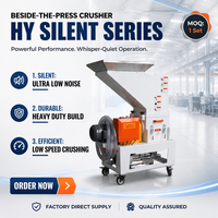 Broyeur de plastique silencieux à axe unique HY 2HP à vitesse lente 24 tr/min SKD 11 lames avec moteur et engrenage, faible bruit 380V