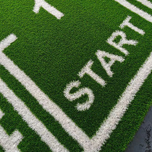 Alfombra de Gimnasio de Césped Sintético Verde de Alta Densidad y Calidad, Alfombra de Césped Artificial de PE PP de 25 mm con Logotipo Personalizado <span class=keywords><strong>para</strong></span> Campo de Fútbol Mini - Product Image 2