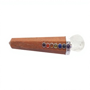 Varita de Cristal de Ágata Negra Natural, Piedras Curativas de 7 Chakras, Artesanía de Piedras Semipreciosas Hechas a Mano, Calaveras de Sanación Energética - Product Image 4
