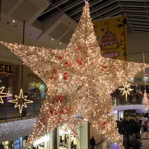 新款圣诞Led巨型户外购物中心装饰3d明星图案灯