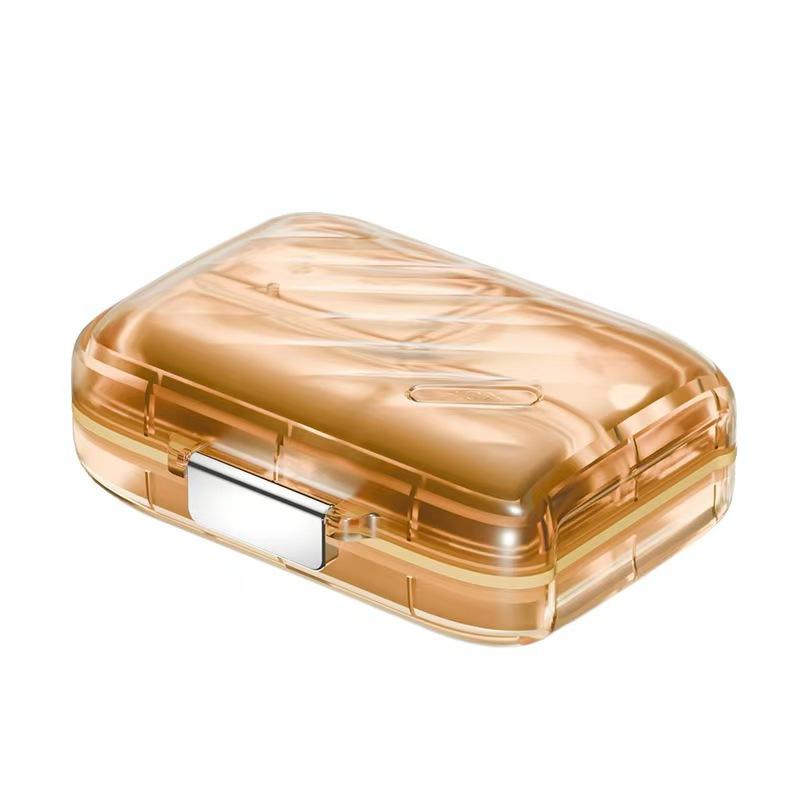 Pilulier transparent [7 compartiments jaunes]