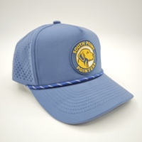 Gorra de Béisbol de 5 Paneles con Visera Plana, Bordado Personalizado al por Mayor, Logotipo de Parche Bordado, Poliéster, Corte Láser, Orificios para Cuerda, Alta Calidad