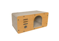 Griffoir vertical personnalisable pour chat et lit/structure d'escalade pour chat en carton ondulé fermé