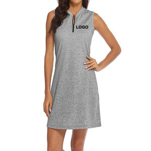 New Fashion Tops Slim Fitness Custom Front Reiß verschluss Ärmellose lange Röcke für Frauen - Product Image 1