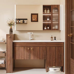 Armoire à pharmacie suspendue artistique avec miroir, style moderne, <span class=keywords><strong>meuble</strong></span>-lavabo <span class=keywords><strong>de</strong></span> <span class=keywords><strong>salle</strong></span> <span class=keywords><strong>de</strong></span> <span class=keywords><strong>bain</strong></span> flottant <span class=keywords><strong>de</strong></span> luxe - Product Image 5