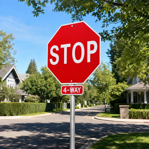 Panneau <span class=keywords><strong>de</strong></span> signalisation routière réfléchissant personnalisé en aluminium pour <span class=keywords><strong>la</strong></span> sécurité routière, les avertissements, les directions, les arrêts et le stationnement en extérieur - Product Image 2