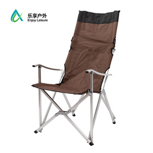 Chaise pliante en alliage d'aluminium avec dossier, 102x57x54cm, portable, pour camping en plein air, pêche, jardin, marron - Product Image 3