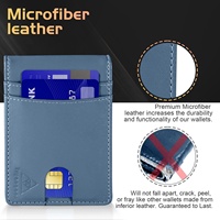 Porte-monnaie en cuir véritable Rfid Brosse antivol Multifonctionnel Banknote Clip Layer Card Bag