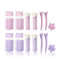 Set de Rulos para el Cabello con Pinzas de Flores y Diadema de Felpa Suave, Herramientas de Peinado DIY para el Hogar, Maquillaje y Estilismo