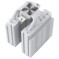 COOLLEO Etian P60T V2 Radiateur PC Blanc 6 Caloducs TDP 275W Refroidisseur d'Air Refroidissement CPU LGA 115X/1200/1700/1851 AMD Ryzen AM4/5