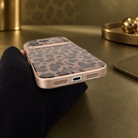 Personnalisation de coque de téléphone portable, PC, imprimé léopard, antichoc pour iPhone