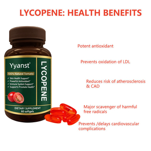 OEM ODM Lycopene Softgels Capsules Natural <b>Tomato</b> Antioxidant Skin Prostate Health 60 Softgels - Product Image 2