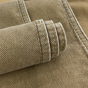 Chất Lượng Cao Trọng Lượng Nặng 100% Chải Kỹ Bông Tinh Khiết Bông Vải 300gsm Dệt Bông <span class=keywords><strong>Twill</strong></span> Vải Sản Xuất Cho Quần/Áo Khoác - Product Image 5