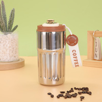 Termo de Acero Inoxidable de 15 oz con Aislamiento al Vacío, Taza Térmica de Doble Pared con Pantalla LED de Temperatura