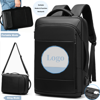 Mochila para Portátil, Mochila de Viaje para Hombre, Oxford 900D, 15.6 Pulgadas, Puerto de Carga USB, Asas Dobles Superiores y Laterales, Viaje de Negocios