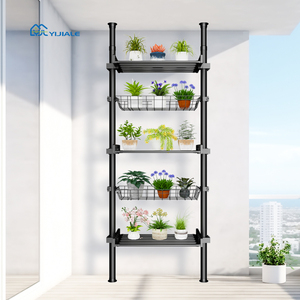 Support de plantes robuste et épaissi au <span class=keywords><strong>design</strong></span> moderne, étagère à fleurs réglable pour balcon - Product Image 2