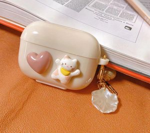 Offre Spéciale dessin animé 3D chat <span class=keywords><strong>coeur</strong></span> TPU étui pour écouteurs pour <span class=keywords><strong>Airpods</strong></span> 1 2 3 4 génération pendentif écouteur étui de protection pour <span class=keywords><strong>Airpods</strong></span> - Product Image 6