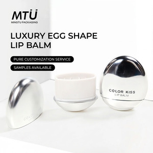 Logo personalizzato 6ml a forma di uovo balsamo per le labbra comodo elegante in plastica Premium con tappo Flip Top <span class=keywords><strong>porta</strong></span> rossetto cosmetico - Product Image 4
