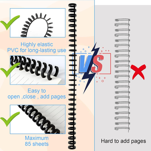 30 Ring <strong>Binding</strong> Combs 3/8 Inch Plastic Spiral Book Binder Coil <strong>Binding</strong> Machine <strong>for</strong> Teacher Student Document Notebooks Black - Product Image 3