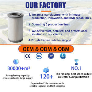 Cartouche filtrante industrielle en polyester pour la collecte de poussière de travail du bois, grande surface de filtration, <span class=keywords><strong>filtre</strong></span> Kartu Penapis Debu - Product Image 2