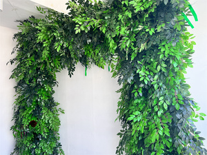 SPR personnalisé 7D <span class=keywords><strong>plante</strong></span> verte feuille arc <span class=keywords><strong>mur</strong></span> de fleurs mariage soie artificielle Rose panneau toile de fond fête fleurs décoratives pour <span class=keywords><strong>mur</strong></span> - Product Image 4