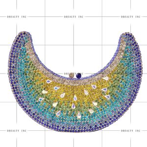 Women Elegant Moon Crystal Evening <b>Bag</b> Gorgeous Crescent Rhinestones Clutch Purse Novel Handbag for <b>Bride</b> Wedding - Product Image 4