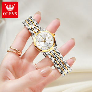 Olevs 3666 da donna <span class=keywords><strong>orologio</strong></span> al quarzo doppio calendario impermeabile signore luminoso mani orologi da polso eleganti di lusso orologi da donna - Product Image 3