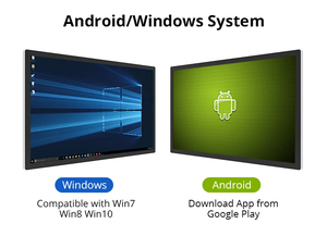 32 "34" 50 "55" 65 "窓Android教室マルチタッチ画面インタラクティブモニタータッチ壁LEDパネルホワイトボード - Product Image 3