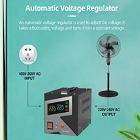 Stabilizer Tegangan AVR Tipe Relay AC Satu Fasa Layar LCD Perlindungan Keamanan Penuh Proteksi Beban Berlebih Panas Berlebih Sirkuit Pendek 0.5-2 KVA