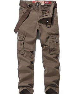 2026 BAWANGCHENG <span class=keywords><strong>Pantalon</strong></span> cargo décontracté pour homme, taille mi-haute, couleur café, 100% coton respirant, style jogger, grande taille, pour l'extérieur, <span class=keywords><strong>avec</strong></span> poches latérales - Product Image 1