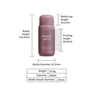 Flacone <span class=keywords><strong>da</strong></span> <span class=keywords><strong>viaggio</strong></span> per <span class=keywords><strong>Shampoo</strong></span> e balsamo per capelli <span class=keywords><strong>da</strong></span> 200ml con pompa a pressione <span class=keywords><strong>da</strong></span> 300ml flacone per lozione in plastica HDPE vuoto per cosmetici - Product Image 5