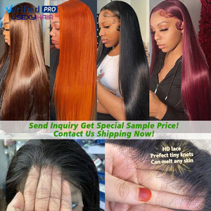 Kleberlose vollständige Hd Spitzen-Echthaarperücke, am haaransatz ausgerichtetes intaktes rohes indisches Haar-Echthaarperücke, unverarbeitete 100 % vollständige Spitzen-Echthaarperücke - Product Image 4