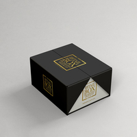 Boîte cadeau rigide de luxe personnalisée à deux portes pour cosmétiques et lunettes, impression gaufrée premium, emballage pliable