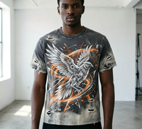 T-shirt en coton vintage surdimensionné de haute qualité personnalisé avec logo imprimé en relief 3D, service OEM, marque de créateur, t-shirts pour hommes
