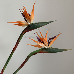 B-775 Flores Artificiales Decorativas para el Hogar y Hoteles, Planta Simulada de Strelitzia, Flores Tropicales Artificiales con Tacto Real, Ave del Paraíso - Product Image 5