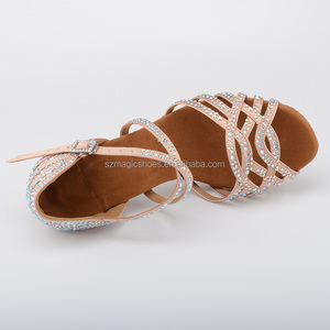 Zapatos de baile latino con diamantes de imitación, para mujer - Product Image 5