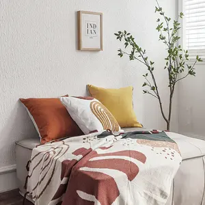 Mountain Monad — housse de coussin moderne, couleur unie, 18x18, haute qualité, décoration de la maison, canapé, avec bride, vente en gros