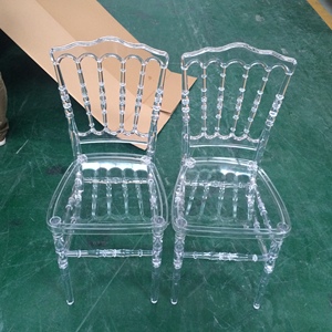 Chaises à empiler en résine, pièces en acrylique, transparentes, avec coussins, pour événement, mariage, fête, <span class=keywords><strong>location</strong></span>, hôtel - Product Image 3