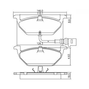 <span class=keywords><strong>Pastiglie</strong></span> Freno in Ceramica Personalizzate Jin Gang per Ricambi Auto Volkswagen Audi Bolai A3 Skoda <span class=keywords><strong>Golf</strong></span> - Product Image 6