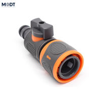 Accessoires d'irrigation pour serres : Robinet de tuyau d'arrosage de jardin 1/2 pouce, connecteur ABS 16 mm, raccord rapide pour système d'irrigation goutte à goutte haute pression