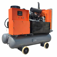 Compresseur d'air à vis portable diesel refroidi par air YiBang 41 kW 5 m³/min 7 bars 380 V 50 Hz 2400 tr/min pour la construction