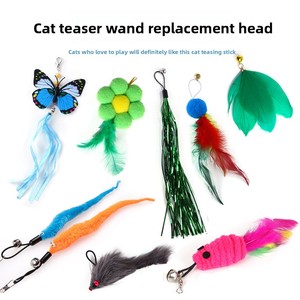 Meilleure vente transfrontalière : Têtes de rechange DIY pour baguette de <span class=keywords><strong>chat</strong></span>, jouet interactif pour <span class=keywords><strong>chat</strong></span> type canne à pêche, avec plumes de poisson volant en matériau EVA - Product Image 5
