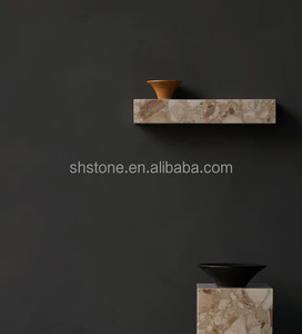 SH pietra moderna pietra <span class=keywords><strong>soggiorno</strong></span> mobili Beige decorazione esposizione galleggiante deposito Ceppo Romano <span class=keywords><strong>in</strong></span> <span class=keywords><strong>marmo</strong></span> <span class=keywords><strong>parete</strong></span> plinto scaffale - Product Image 5