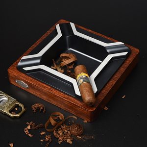 Jifeng JF-071 High-End Luxe Hout En Metalen Asbak Met Klassiek Ontwerp Groot Formaat Voor Kantoor Sigaar Gebruik Custom Logo - Product Image 1