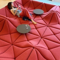 Canapé modulaire Dune, réplique de canapé de loisirs rouge de style célèbre designer français, pour la vente en gros et la personnalisation