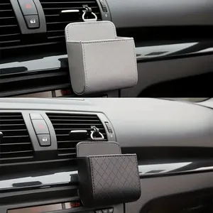 <strong>Car</strong> Phone Holder Mount Air Vent Hanging Storage Box <strong>Car</strong> Mobile Phone Bag PU Leather Glasses Organizer Support <strong>in</strong> <strong>Car</strong> <strong>Accessories</strong> - Product Image 6