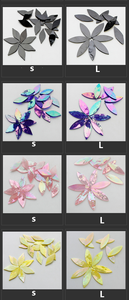 Vente en gros de carreaux de mosaïque en verre plat carreaux de mosaïque de verre teinté pétale pour la décoration de la maison bricolage artisanat thème artistique - Product Image 5