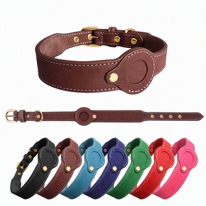 Collier GPS de luxe personnalisé en cuir pour <span class=keywords><strong>chien</strong></span> et chat, étanche, avec logo, détachable, anti-perte, pour suivi des chiots - Product Image 1